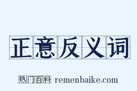 正意反义词是什么意思的图片